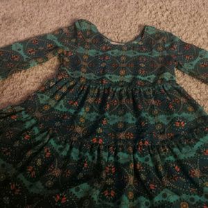 3 tiered silk dress with long sleeves